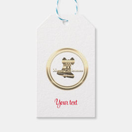 Etiquetas Para Regalos Personalizado Gold Merry Christmas