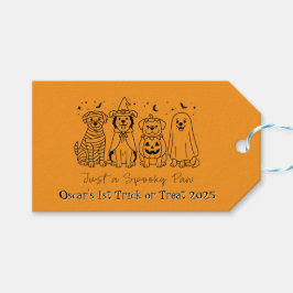 Etiquetas Para Regalos Personalizado lindo cachorro Halloween
