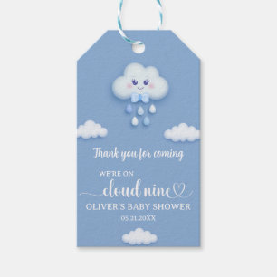 Etiquetas Para Regalos Personalizado lindo nublado de nubes blancas nueve