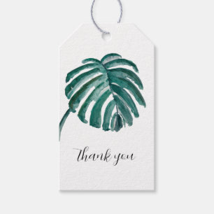 Etiquetas Para Regalos Personalizado Pintando Palm Tropical Gracias Tags