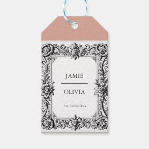 Etiquetas Para Regalos Personalizado Victoriano Scroll Frame Napkin - bod