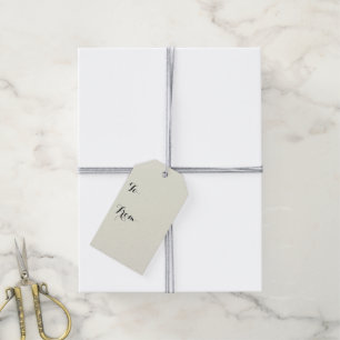 Etiquetas Para Regalos Personalizar de color sólido marfil