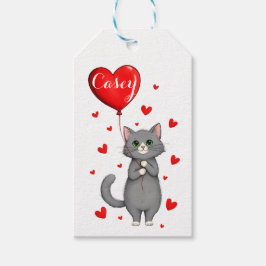 Etiquetas Para Regalos Personalized Cat Gift Tag with Name