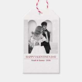 Etiquetas Para Regalos Personalized Couple Names & Year - Elegant Photo 