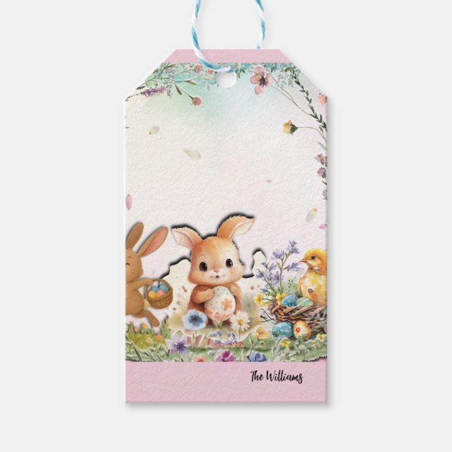 Etiquetas Para Regalos Personalized Easter Stickers (Anverso)