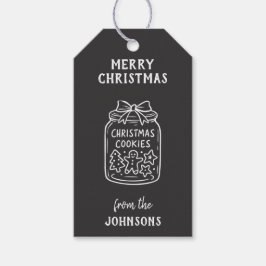 Etiquetas Para Regalos Personalized Family Name Merry Christmas Cookies