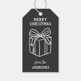 Etiquetas Para Regalos Personalized Family Name Merry Christmas Present