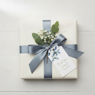 Etiquetas Para Regalos Personalized Gift Tag with Blue Flowers