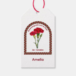 Etiquetas Para Regalos Personalized January Birth Month Flower 