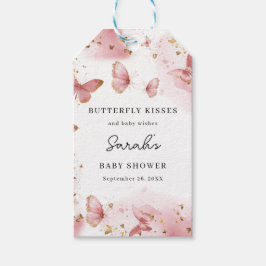 Etiquetas Para Regalos Personalized Pink Butterfly Baby Shower Gift Tags