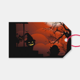 Etiquetas Para Regalos Pesadilla de la luna sangrienta de Halloween