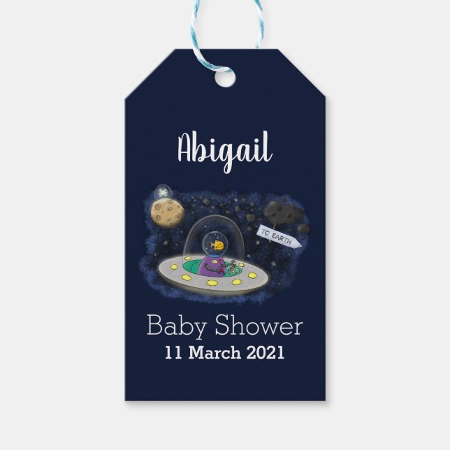 Etiquetas Para Regalos Pescado alegre lindo del ilustracion del personali (Anverso)