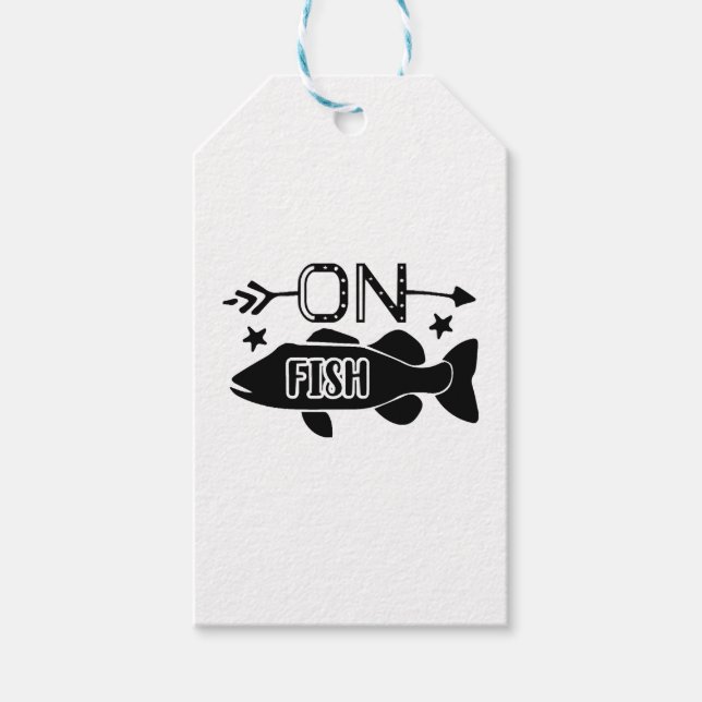 Etiquetas Para Regalos Pescado En La Pesca (Anverso)