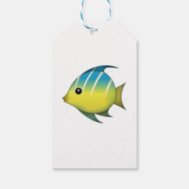 Etiquetas Para Regalos Pescado tropical - Emoji (Reverso)