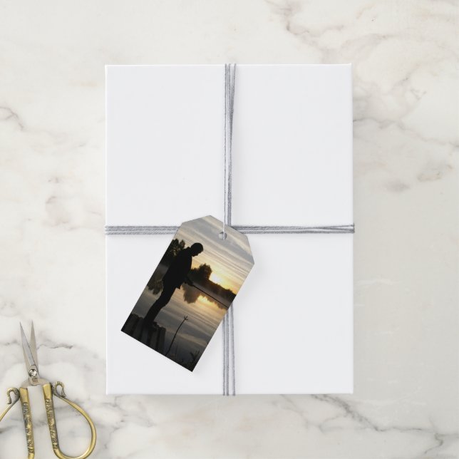 Etiquetas Para Regalos pescador (Con cuerda)