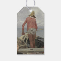 Pescador en su barco (por Vincenzo Caprile)