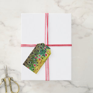 Etiquetas Para Regalos Pescadores de trucha marrón