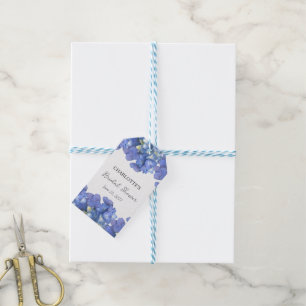Etiquetas Para Regalos Pétalos de Hortensia Azul Despedida de Soltera Per