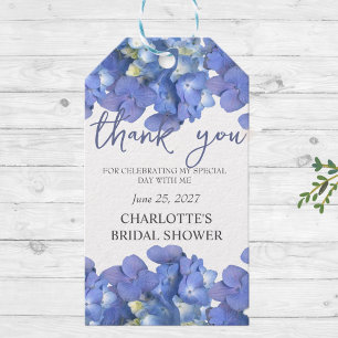 Etiquetas Para Regalos Pétalos de Hortensia Azul Despedida de Soltera Per