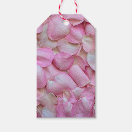 Etiquetas Para Regalos Pétalos rosa rosados