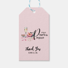 Etiquetas Para Regalos Petals Pearls Prosecco favorece a la ducha de novi