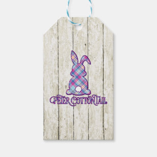 Etiquetas Para Regalos Peter Cottontail Purple Plaid Easter Bunny