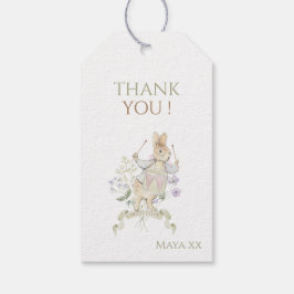 Etiquetas Para Regalos Peter, Escudo de Monograma del Conejo Baby Shower