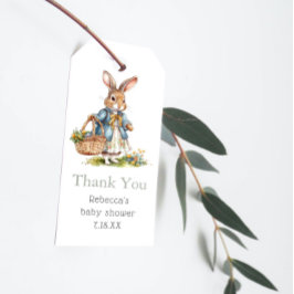 Etiquetas Para Regalos Peter Rabbit Chica Baby Shower Gracias