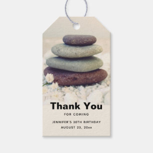 Etiquetas Para Regalos Piedras apiladas Meditativo Día de Cairn Gracias