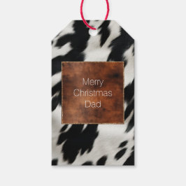 Etiquetas Para Regalos Piel de vaca de granja occidental