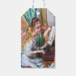 Etiquetas Para Regalos Pierre Auguste Renoir - Jóvenes Chicas en el piano