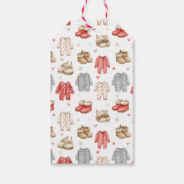 Etiquetas Para Regalos Pijamas acogedores patrón boho baby shower