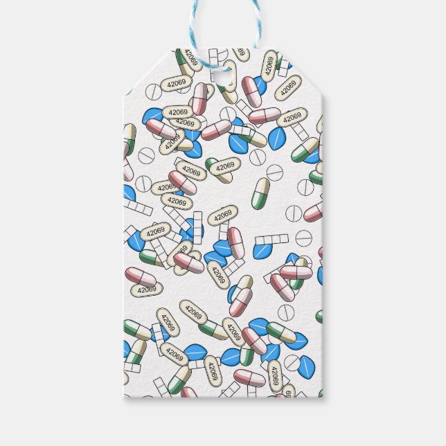 Etiquetas Para Regalos Pill Sprinkles Pattern (Anverso)