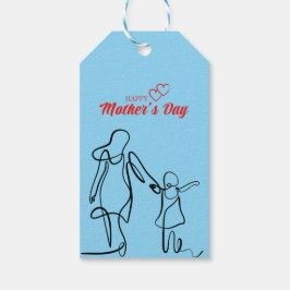 Etiquetas Para Regalos Pillow del arte de la línea del día de la madre - 