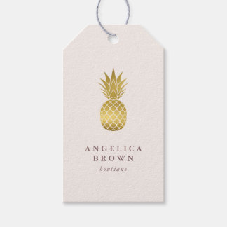 Etiquetas Para Regalos Piña dorada