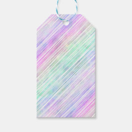 Etiquetas Para Regalos pinceles con rayas de gradiente de arco iris: