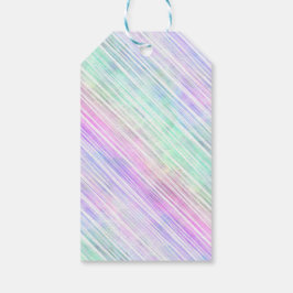 Etiquetas Para Regalos pinceles con rayas de gradiente de arco iris: