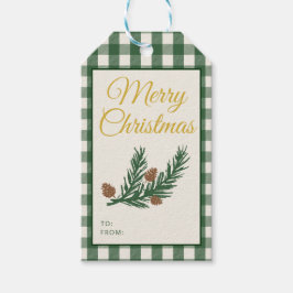 Etiquetas Para Regalos Pine Needle Lane Navidad - Verde profundo de pino