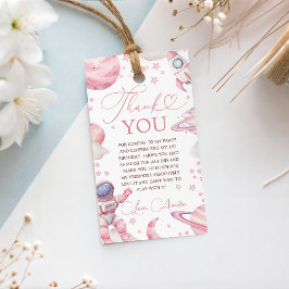 Etiquetas Para Regalos Pink Astronaut 1st Birthday Favor Tags