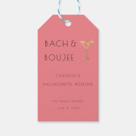 Etiquetas Para Regalos Pink Bach y Boujee Bachelorette Party