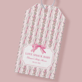 Etiquetas Para Regalos Pink Bow Love Shack Baby Shower
