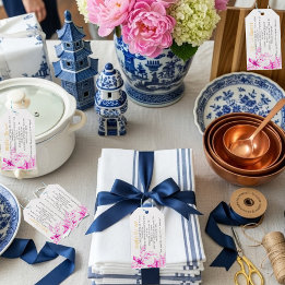 Etiquetas Para Regalos Pink Chinoiserie  Bridal Display Shower enclosure