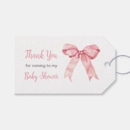 Etiquetas Para Regalos Pink Coquette Bow Baby Shower