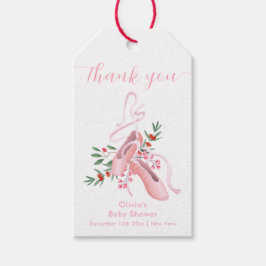 Etiquetas Para Regalos Pink Cute Winter Ballerina Tutu Cold Baby Shower