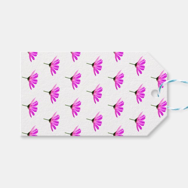 Etiquetas Para Regalos Pink Daisy (Frente (Horizontal))