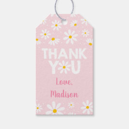 Etiquetas Para Regalos Pink Daisy Birthday Gracias