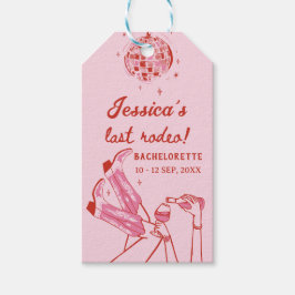 Etiquetas Para Regalos Pink Disco Cowgirl Bachelorette