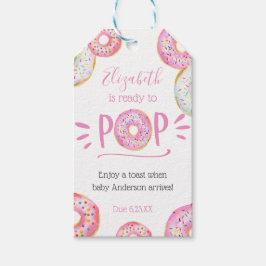 Etiquetas Para Regalos Pink Donut Baby Pop cuando ella se mete