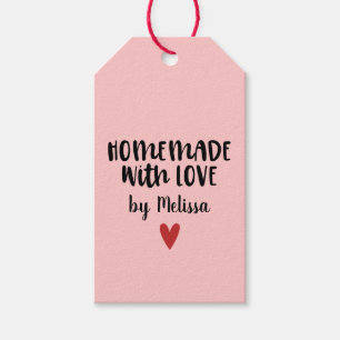 Etiquetas Para Regalos Pink Homemade With Love Gift Tags