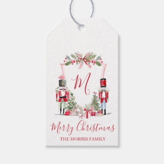 Etiquetas Para Regalos Pink Nutcracker Monogram Crest Gift Tag